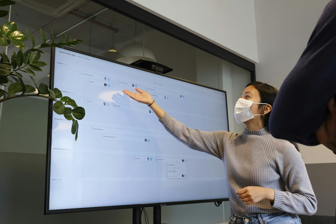 person giving presentation