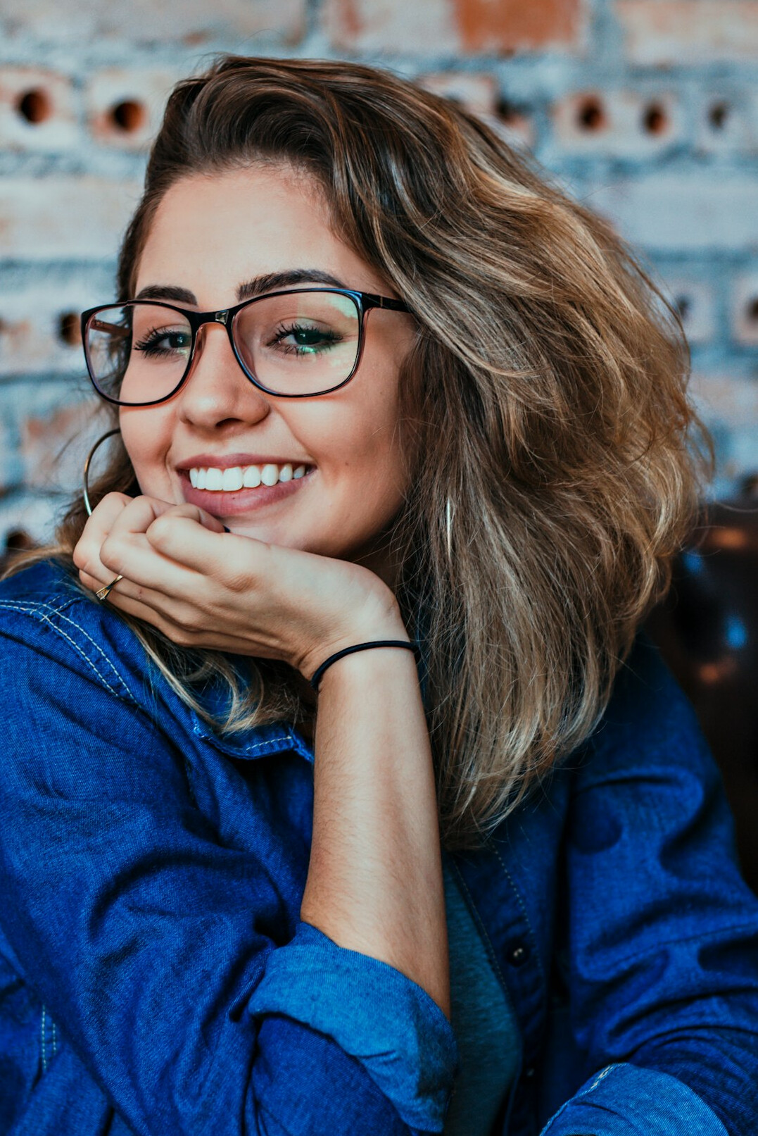 woman smiling warmly