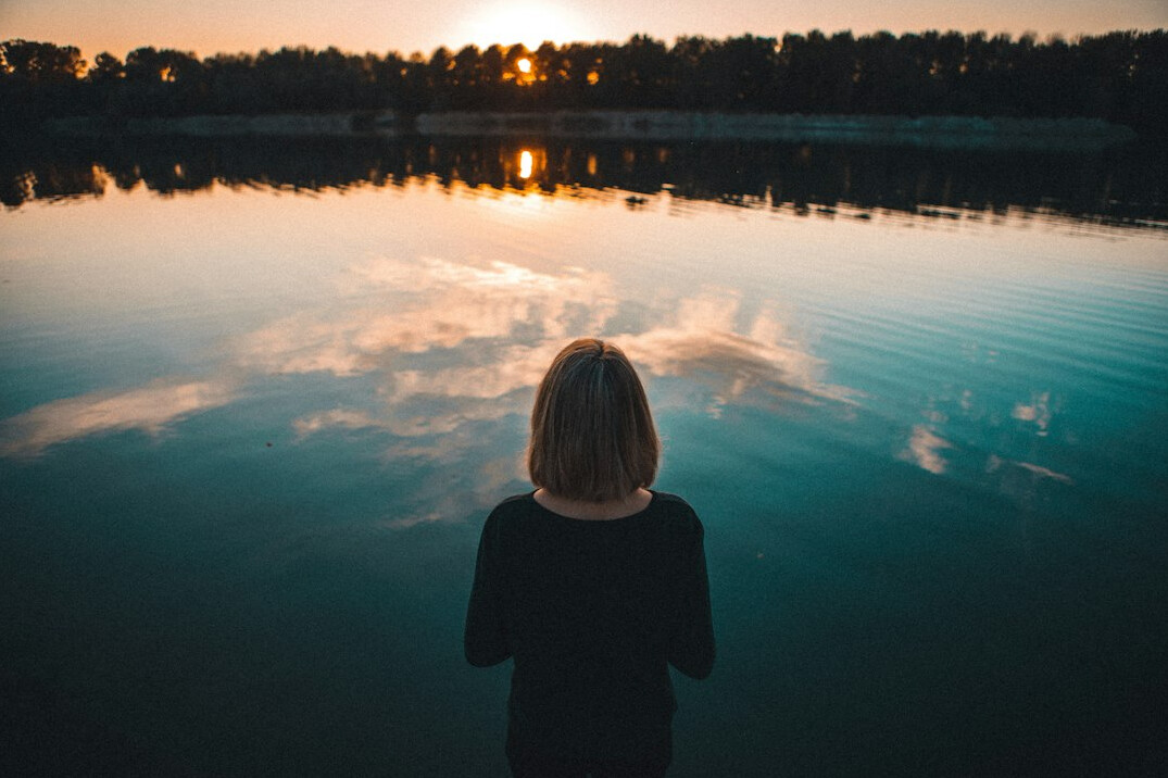 person reflecting alone
